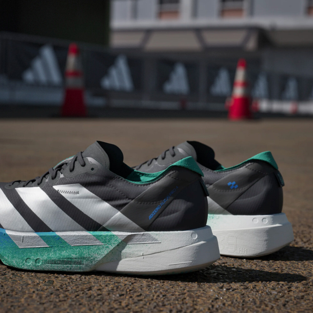 adidas Adizero Adios Pro 4 Men's Running Shoes | Core Black/Matte Silver/Glory Green — photo 11