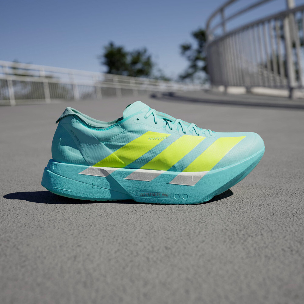 adidas Adizero Adios Pro 4 Men's Running Shoes | Flash Aqua/Lucid Lemon/Mint Tone — photo 10