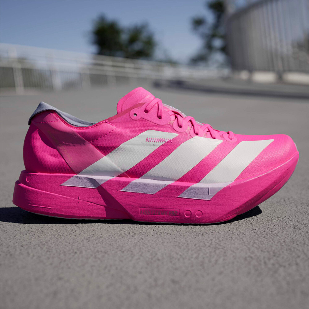 adidas Adizero Adios Pro 4 Men's Running Shoes | Shock Pink/Zero Metallic/Aurora Plum — photo 11