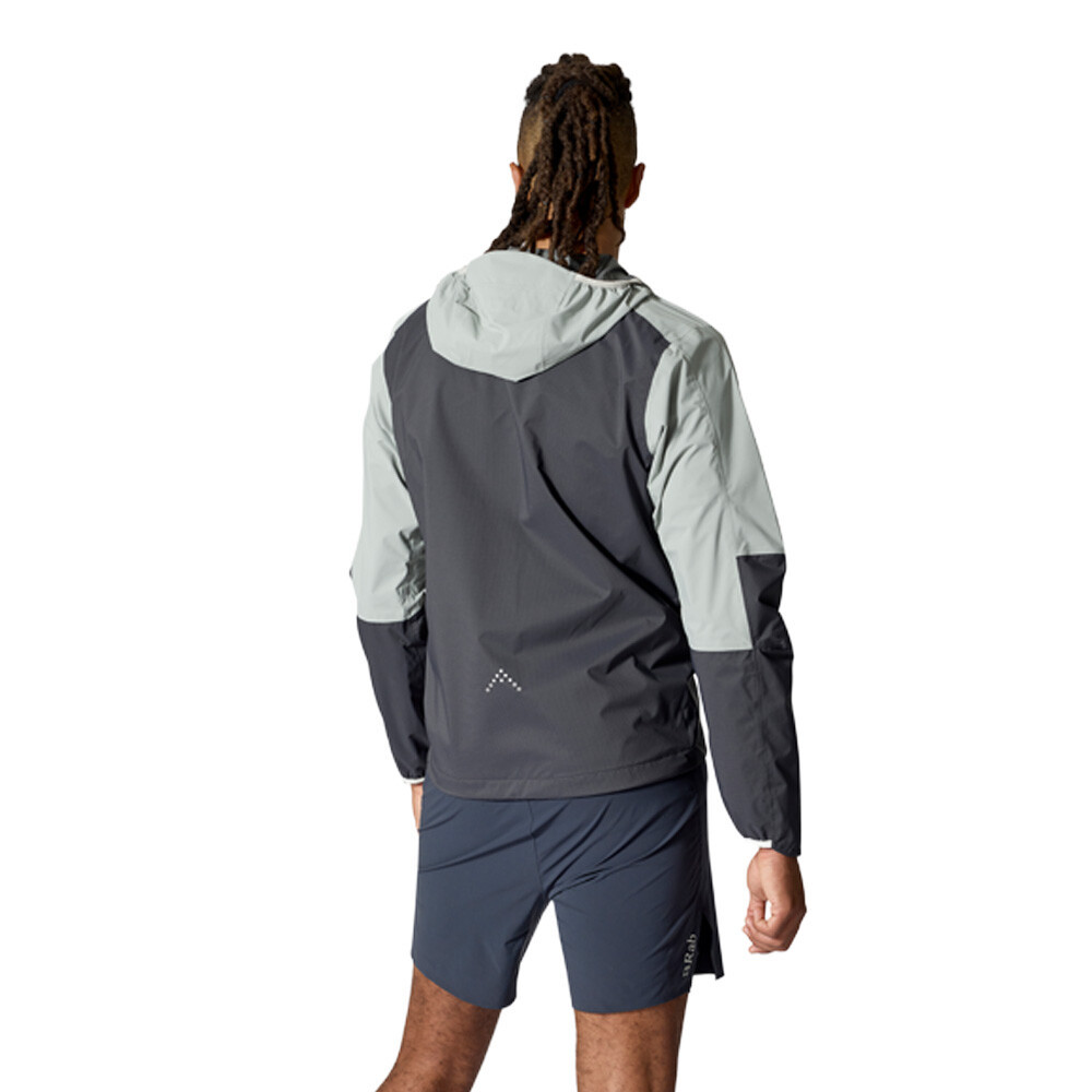 Rab Downpour Trail Light Waterproof Men's Jacket | Light Zinc/Anthracite — photo 3