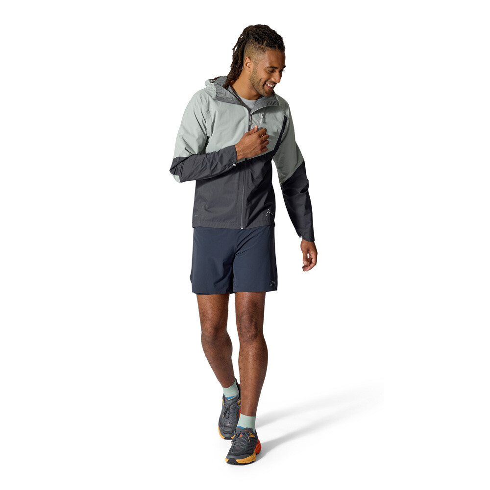 Rab Downpour Trail Light Waterproof Men's Jacket | Light Zinc/Anthracite — photo 6