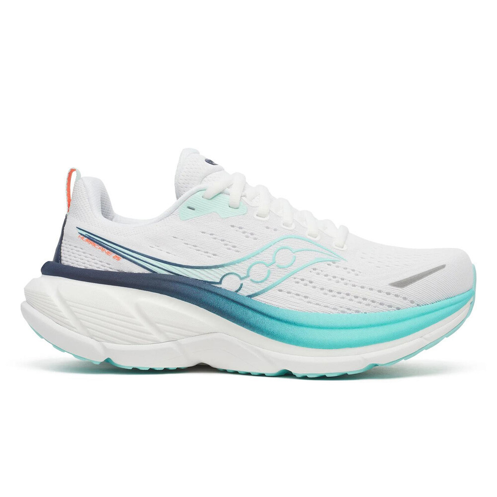 Saucony Hurricane 25 Women's Running Shoes | White/Navy — photo 2