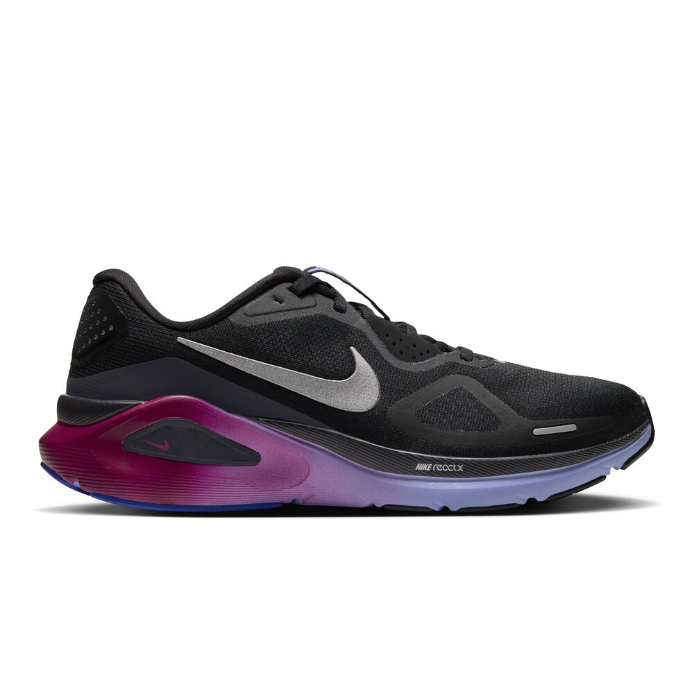 Nike Structure 26 Women's Running Shoes | Black Gridiron Purple Pulse Metallic Silver' — photo 4