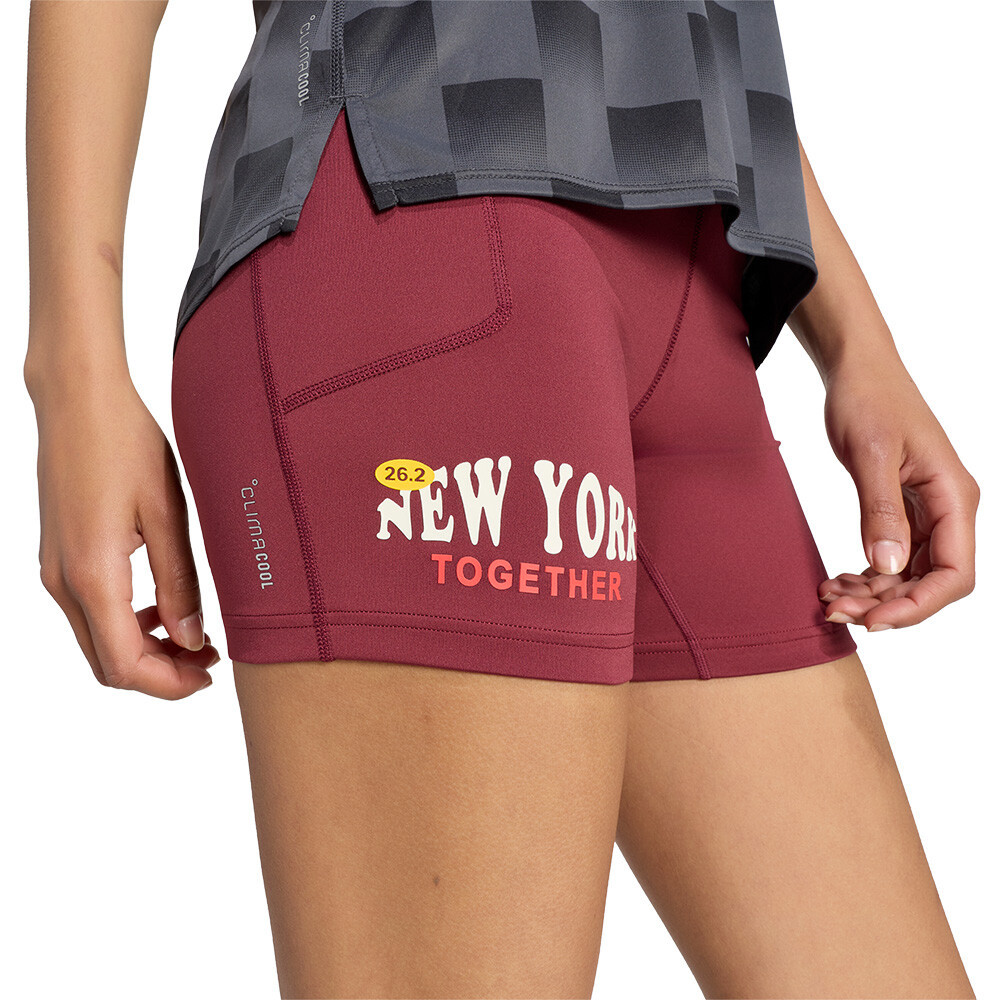 adidas Adizero NYC Women's Tight Shorts | Shadow Red — photo 6