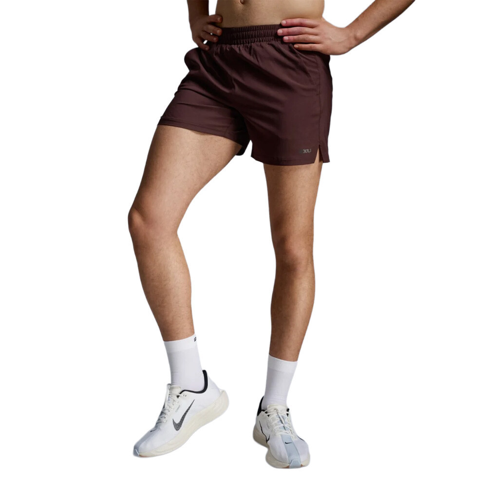 2XU Aero 5 Inch Men's Shorts | Bark/Black Reflective — photo 7