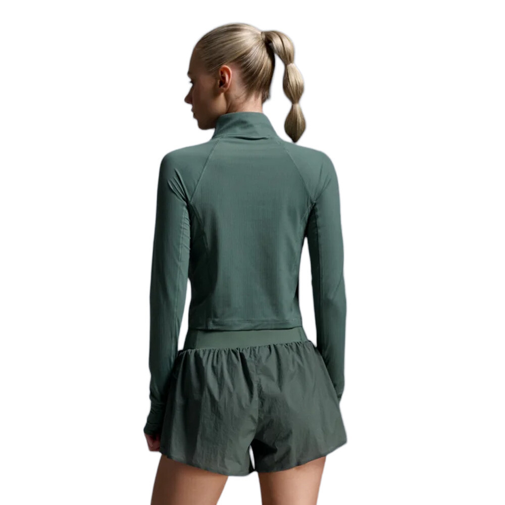 2XU Aero Waffle Women's Half Zip Top | Olive Leaf/Olive Leaf Reflective — photo 3