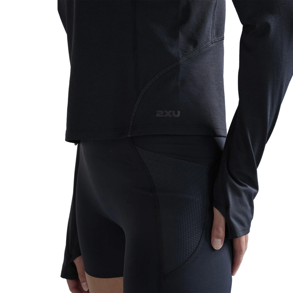 2XU Aero Trail Women's Half-Zip Top | Black Reflective — photo 8