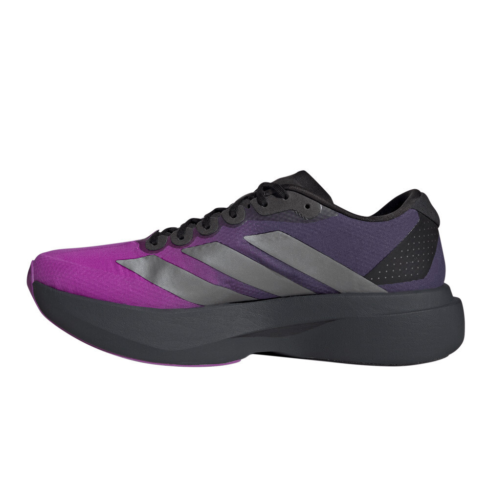 adidas Adizero EVO SL Woven Men's Running Shoes | Carbon/Iron Metallic/Shock Purple — photo 4