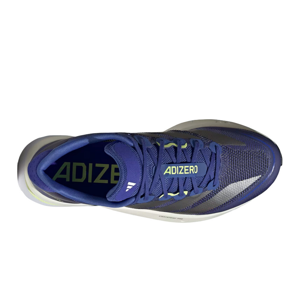 adidas Adizero Boston 13 Men's Running Shoes | Dual Indigo/Iron Metallic/Frozen Lemon — photo 5