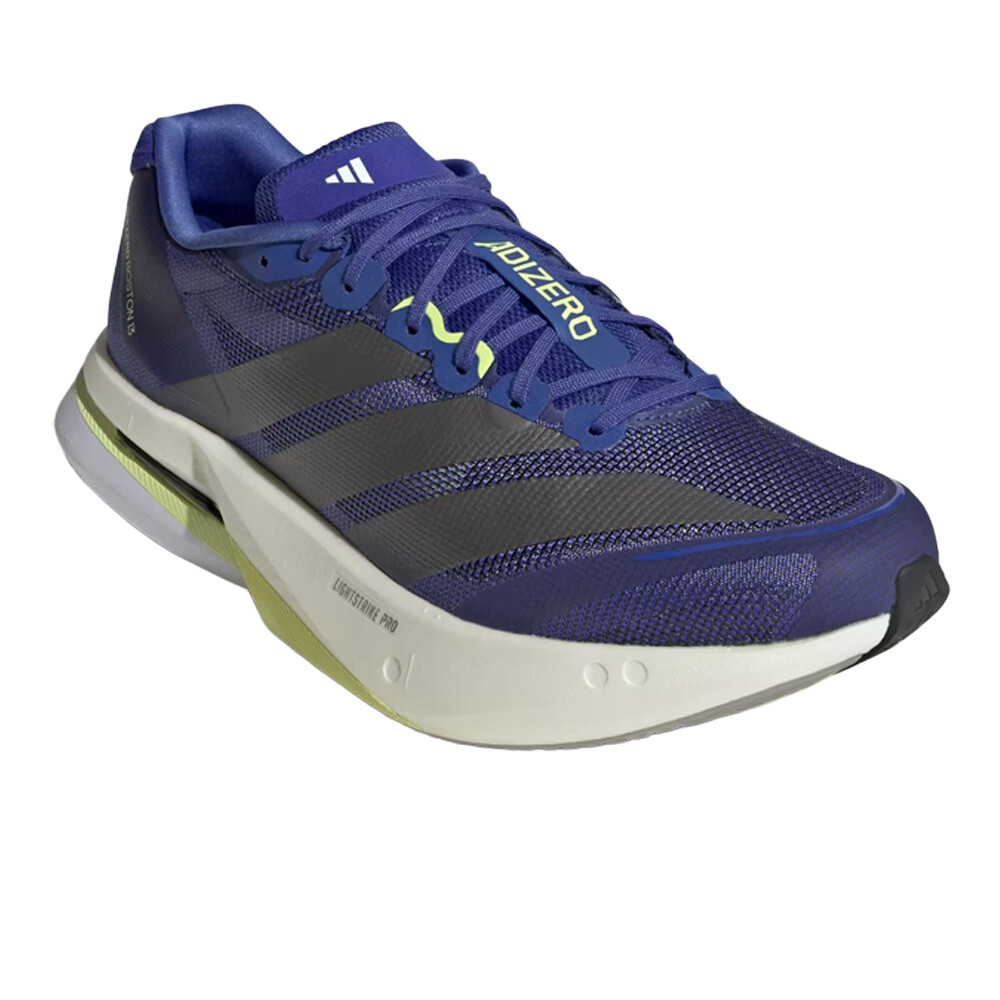 adidas Adizero Boston 13 Men's Running Shoes | Dual Indigo/Iron Metallic/Frozen Lemon — photo 6