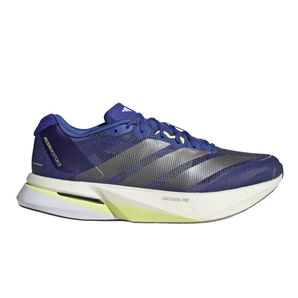 adidas Adizero Boston 13 Men's Running Shoes | Dual Indigo/Iron Metallic/Frozen Lemon — photo 2