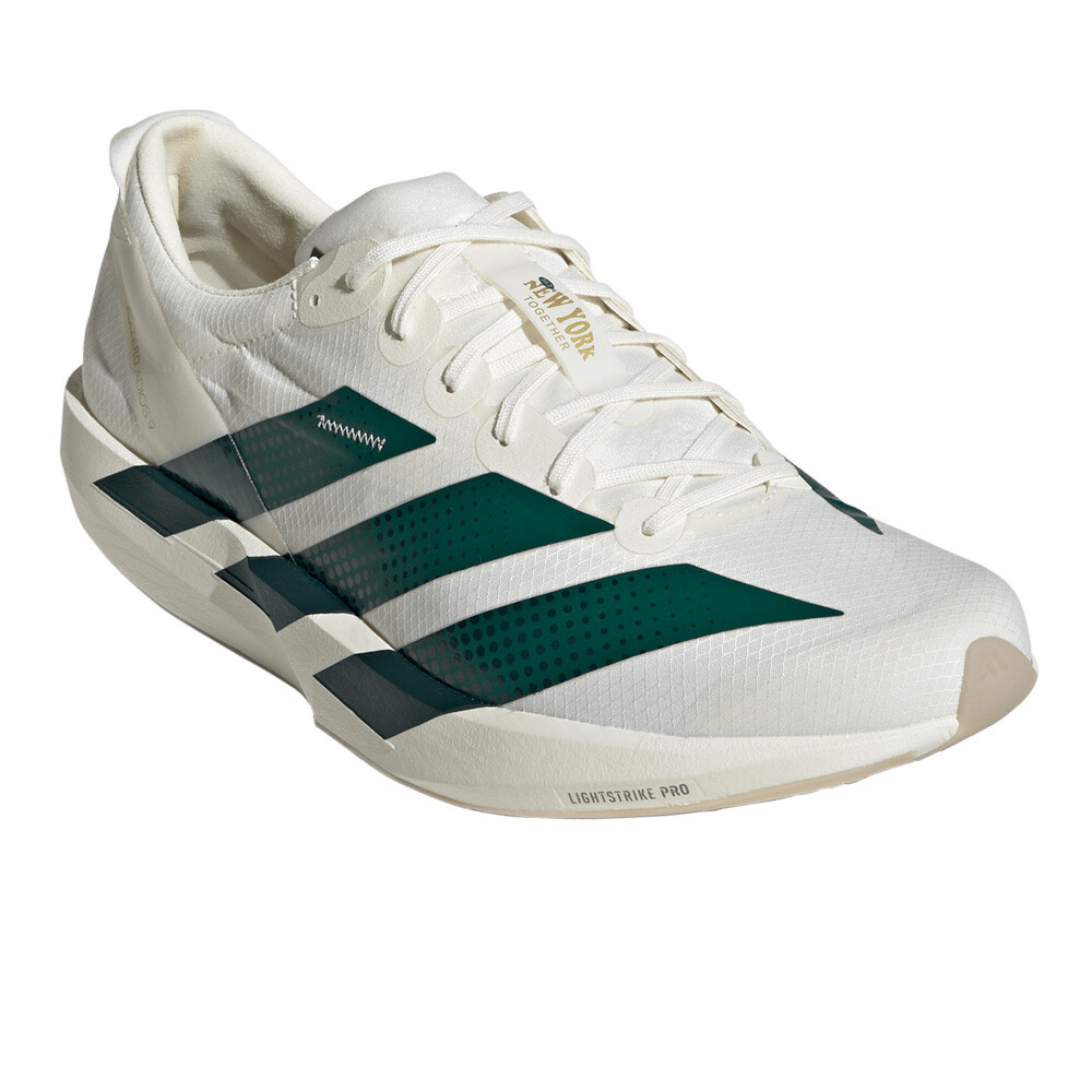 adidas Adizero Adios 9 Men's Running Shoes | Off White/Collegiate Green/Royal Blue — photo 6