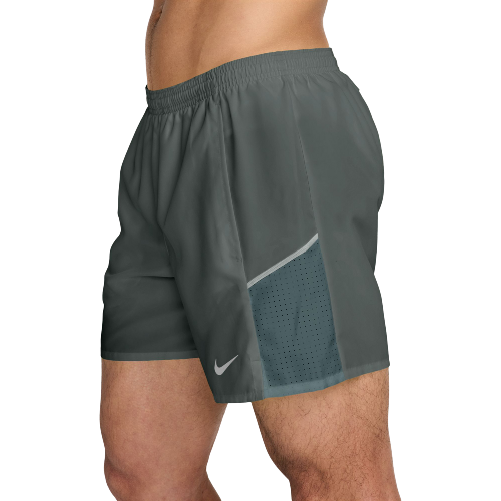 Nike Miler Dri-FIT 5 Inch Brief-Lined Men's Shorts | Camo Green/Mineral Grey/Reflective Silver — photo 4