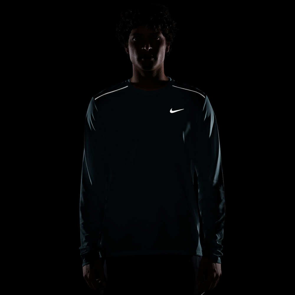 Nike Dri-FIT Miler Men's Running Top | Smokey Blue/Reflective Silver — photo 6