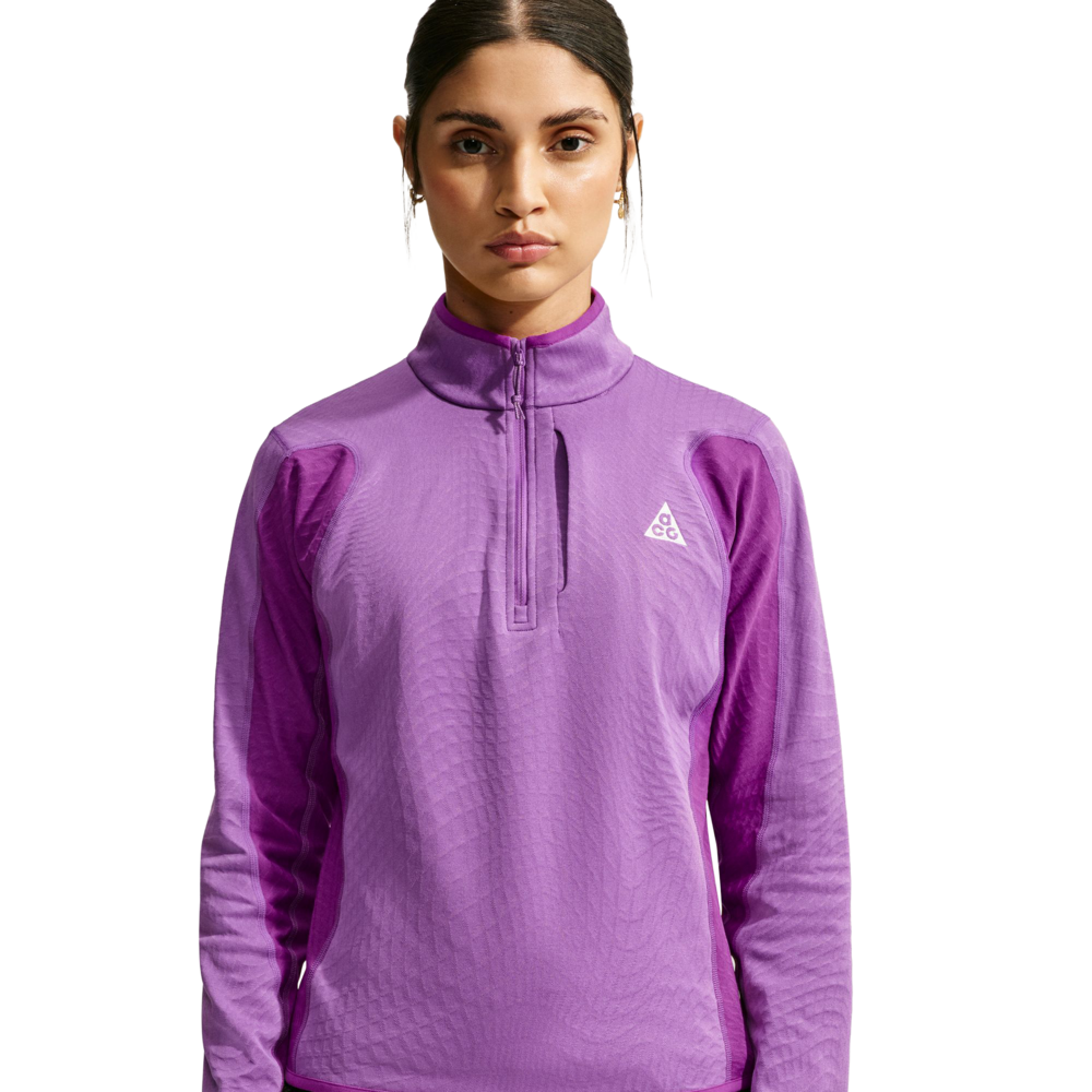 Nike ACG Wolf Grid Therma-FIT Half-Zip Women's Trail Running Top | Monarch Purple/Bold Berry/Summit White — photo 4