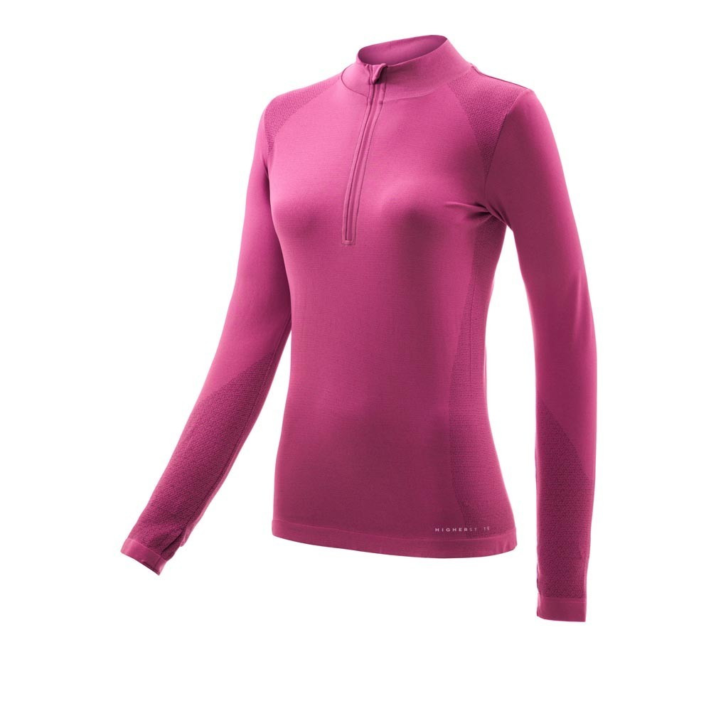 Higher State Seamfree Women's Long Sleeve Half Zip Top | Pink