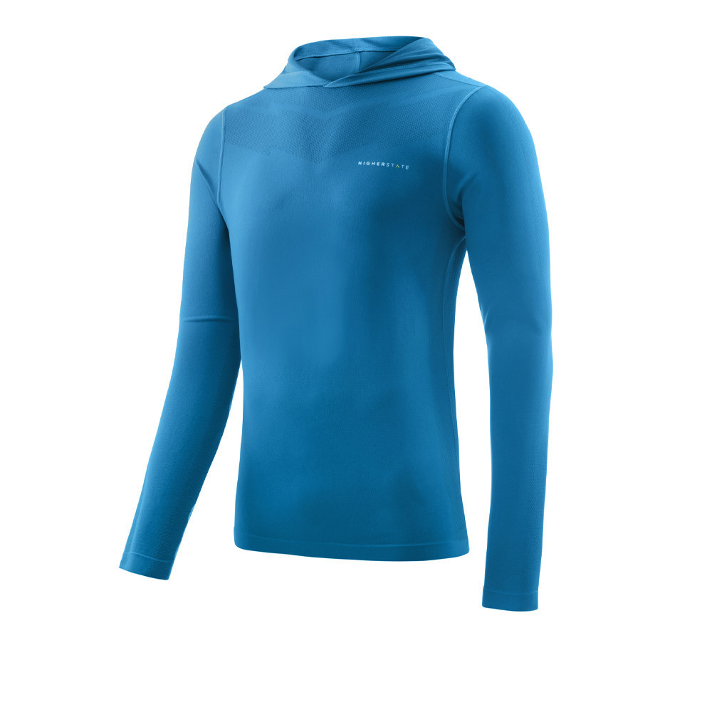Higher State Seamfree Running Hoodie | Blue