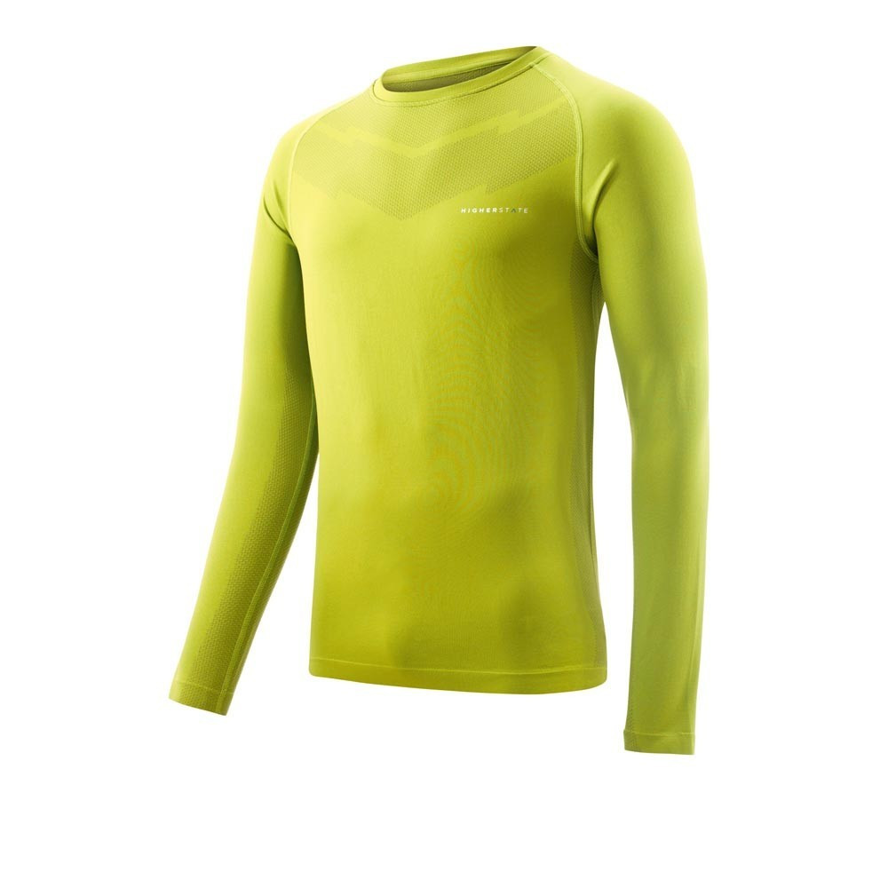Higher State Seamfree Long Sleeve Running Top | Lime