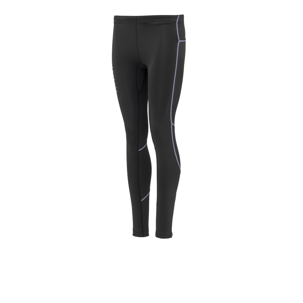 Higher State Women's Running Tights | Black/Purple Stitch Highlight