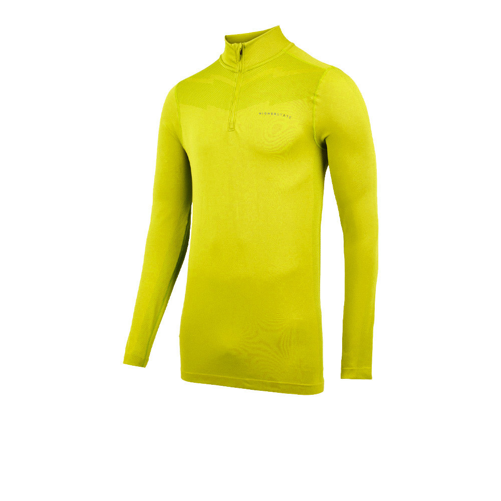 Higher State Seamfree Half Zip Running Top | Fluo Yellow