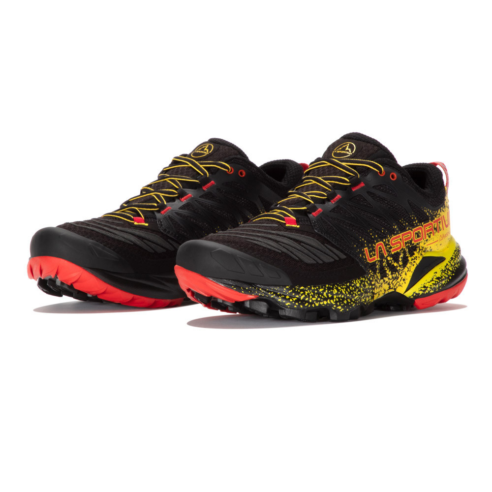 La Sportiva Akasha II Trail Running Shoes | Black/Yellow