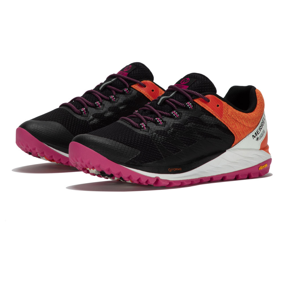 Merrell Antora 2 GORE-TEX Women's Trail Running Shoes | Black/Tangerine