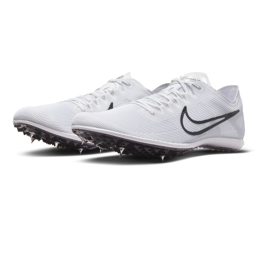 Nike Zoom Mamba 6 Track Spikes | White/Black/Metallic Silver
