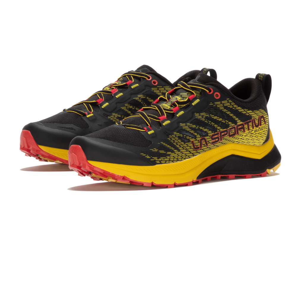 La Sportiva Jackal II Trail Running Shoes | Black/Yellow