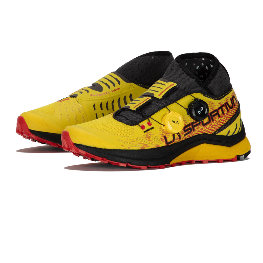 La Sportiva Jackal II BOA Trail Running Shoes | Yellow/Black