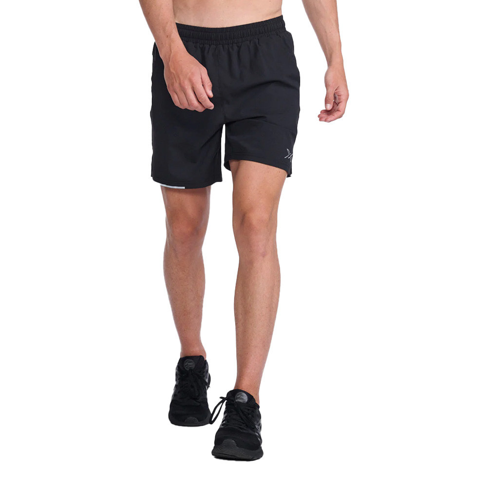 2XU Aero 7 Inch Men's Shorts | Black/Silver Reflective