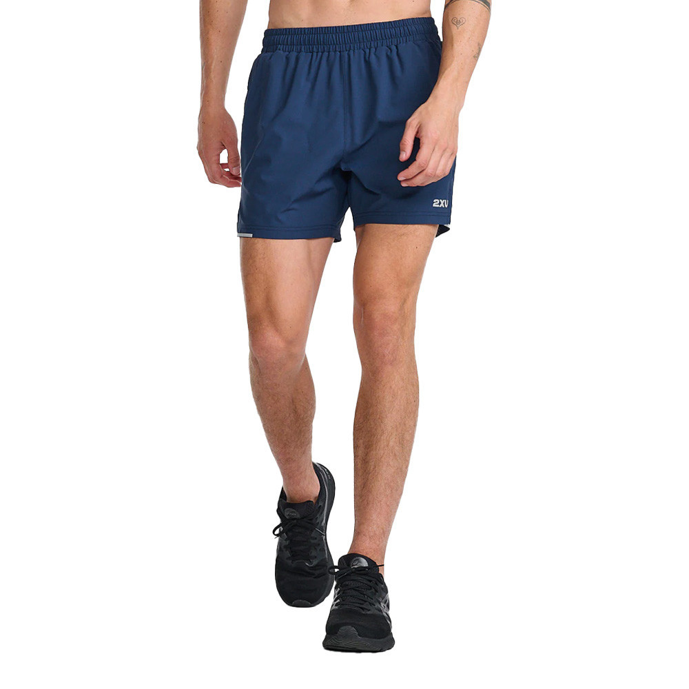 2XU Aero 5 Inch Shorts | Midnight/Silver Reflective