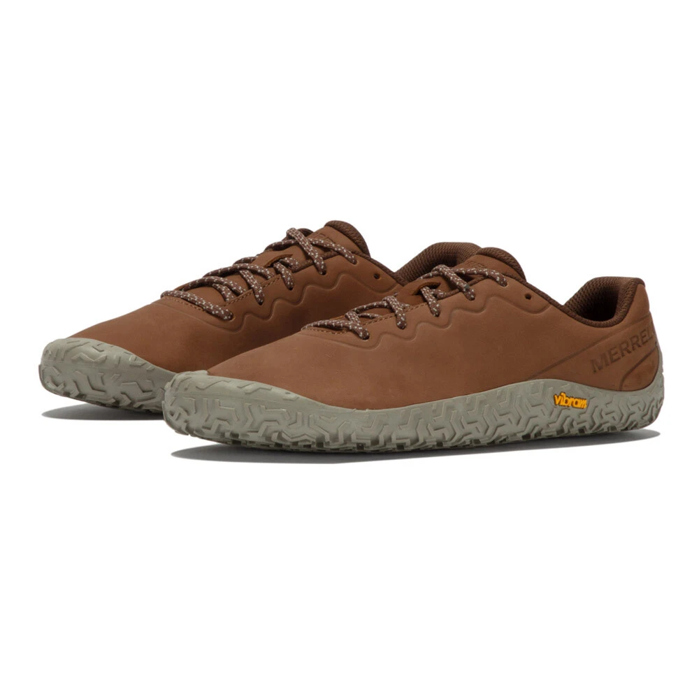 Merrell Vapor Glove 6 Leather Women's Trail Running Shoes | Tobacco
