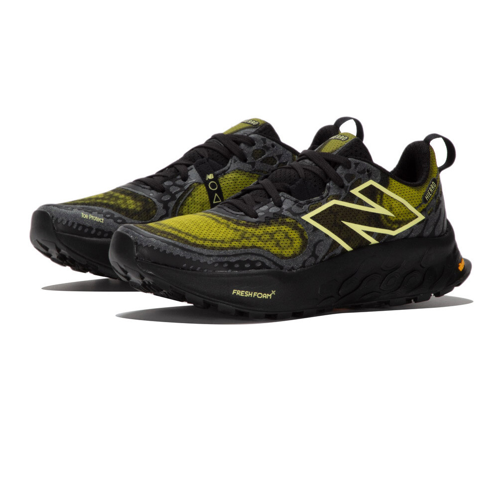 New Balance Fresh Foam X Hierro V8 Trail Running Shoes | Black/Tea Tree/Limelight