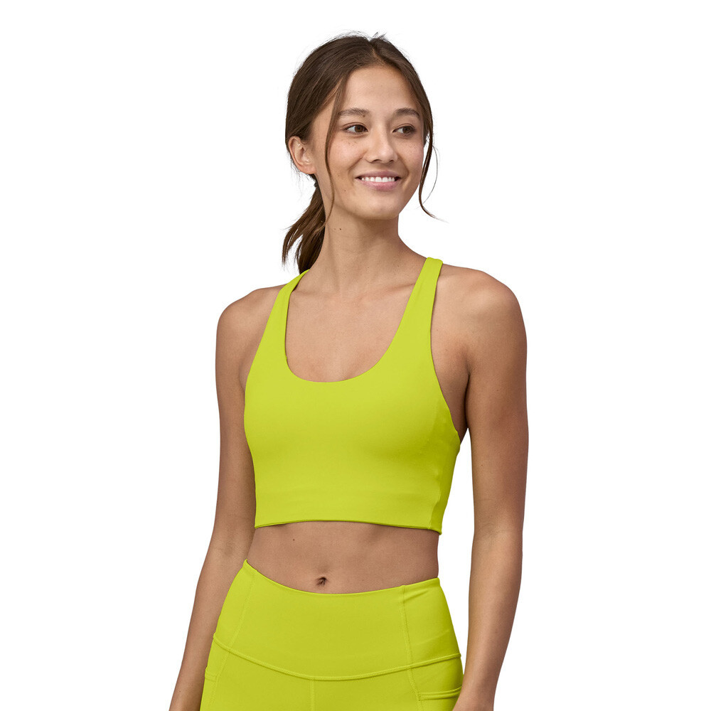 Patagonia Maipo Mid Impact Women's Bra | Phosphorus Green