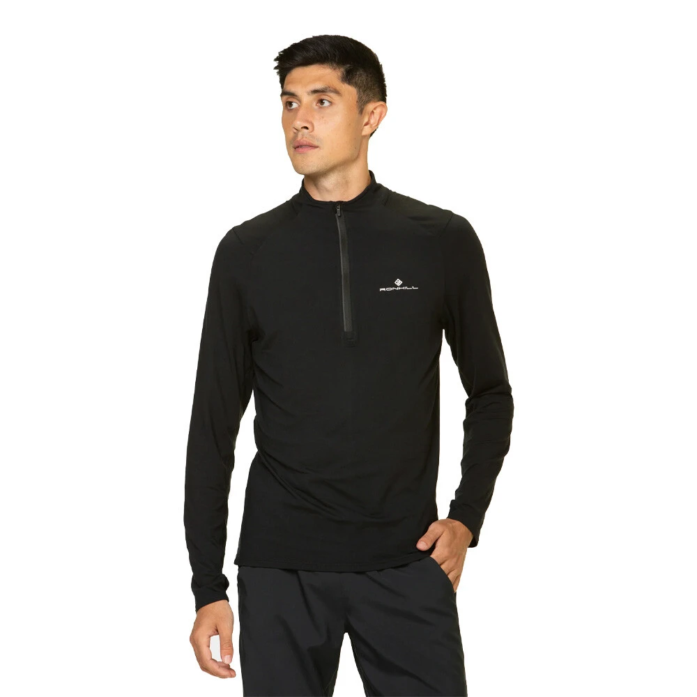 RonHill Core Thermal Half-Zip Top | Black/Bright White