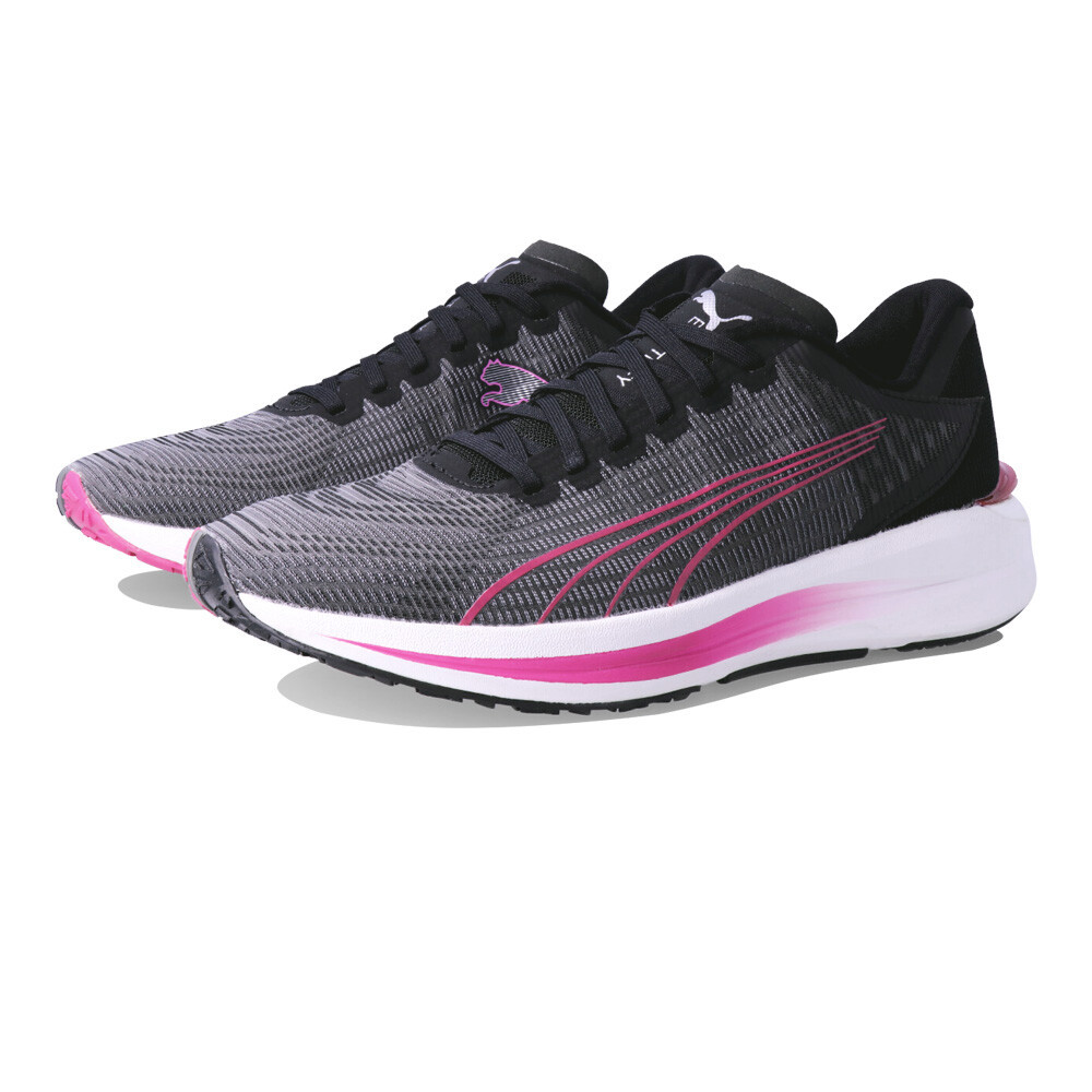 Puma Electrify Nitro Turn Women's Running Shoes | Black/Grey/Pink