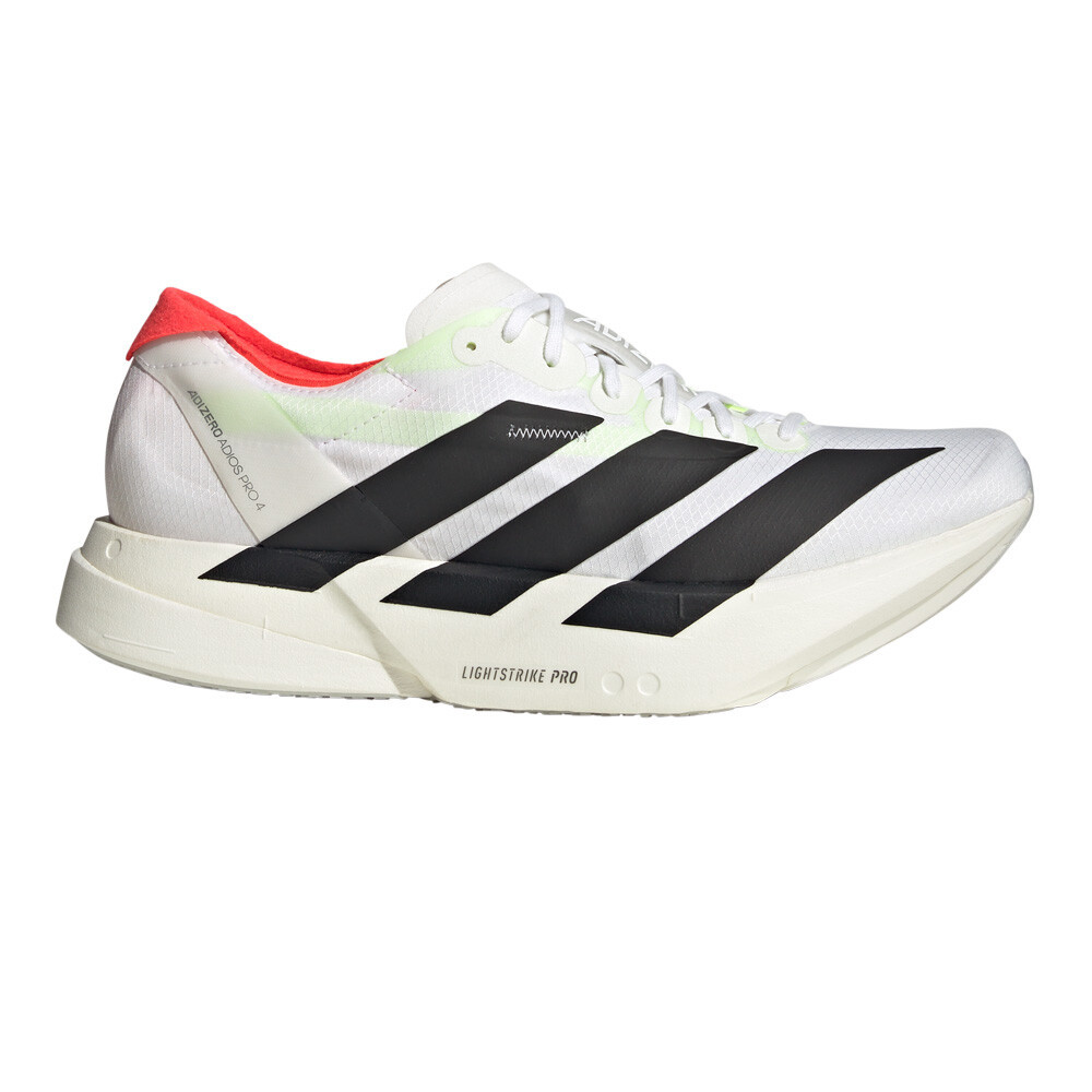 adidas Adizero Adios Pro 4 Men's Running Shoes | White/Core Black/Silver Metallic — photo 1