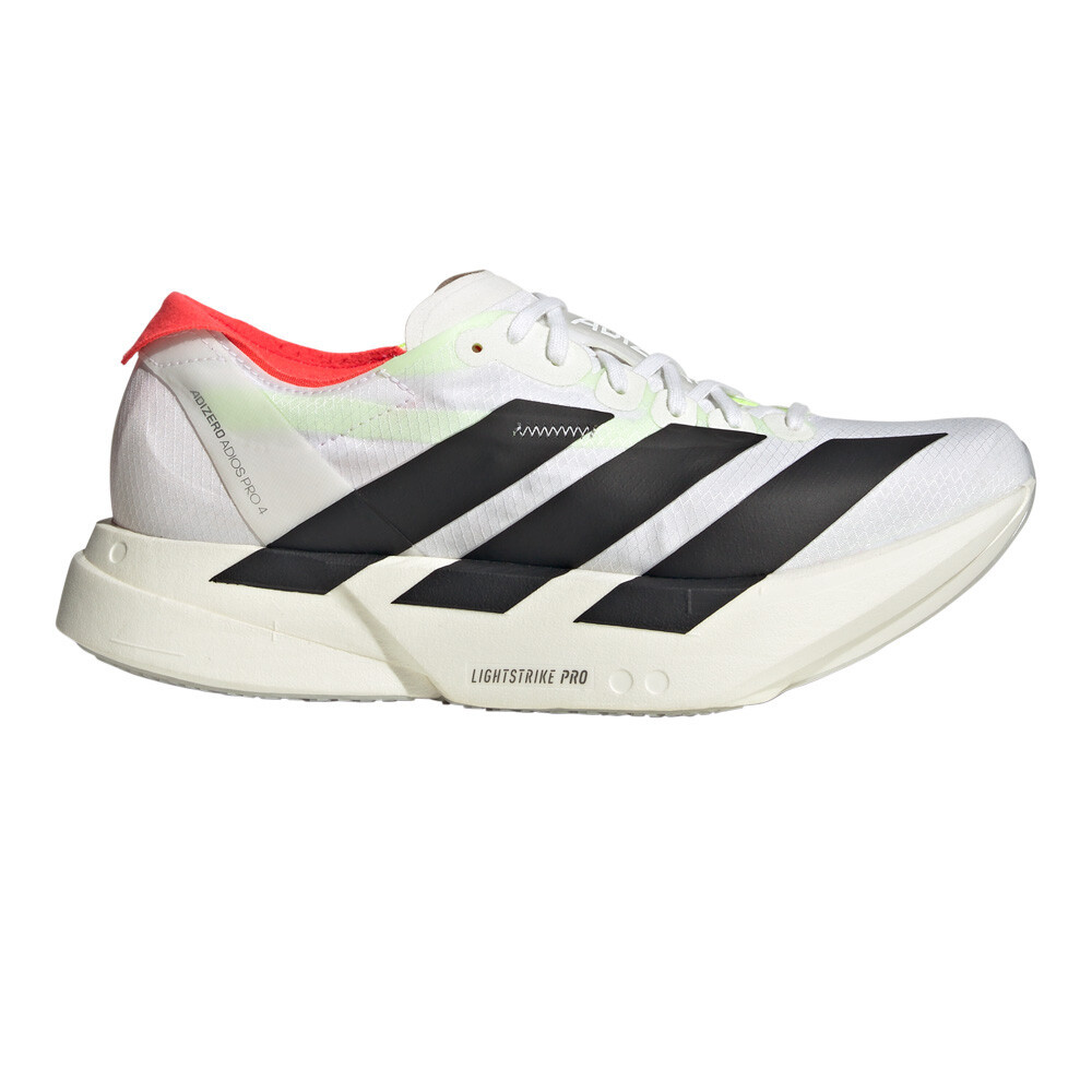 adidas Adizero Adios Pro 4 Women's Running Shoes | White/Core Black/Silver Metallic — photo 1