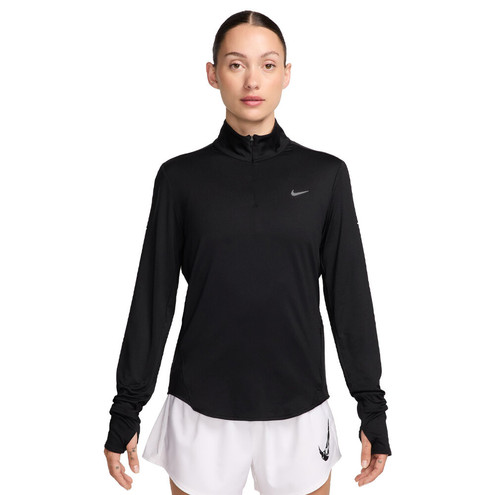 Nike Dri-FIT Swift UV Quarter Zip Women's Running Top | Black