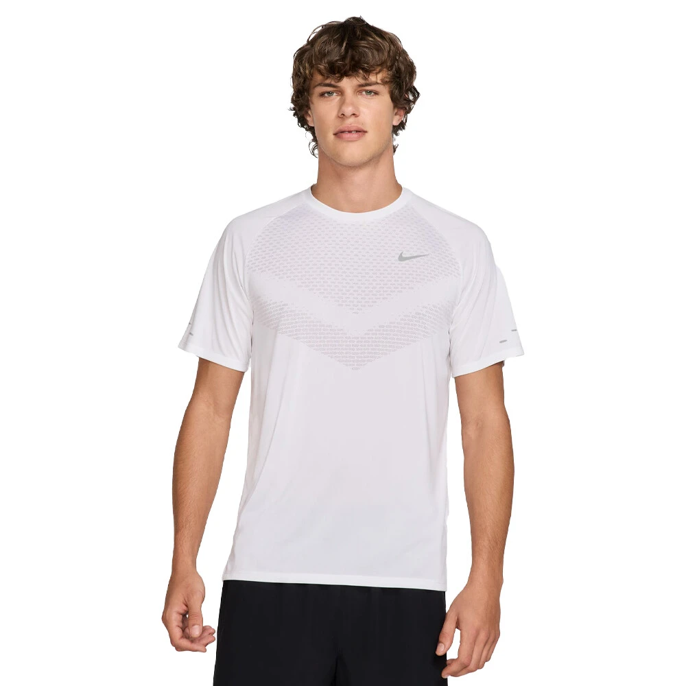 Nike Stride Dri-FIT ADV Men's Running T-Shirt | White/Reflective Silver