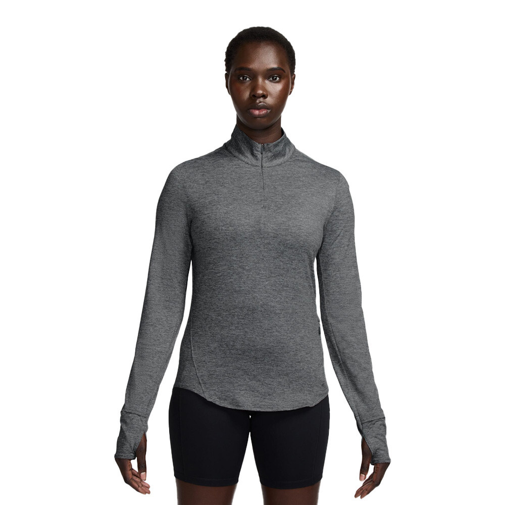 Nike Dri-FIT Swift UV Quarter Zip Women's Running Top | Smoke Grey/Heather