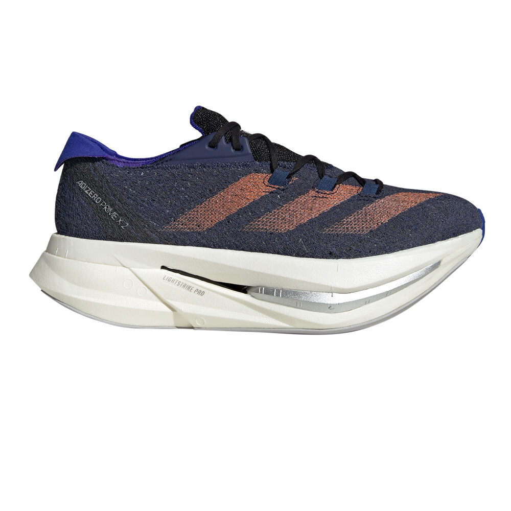 adidas Adizero Prime X 2 Strung Running Shoes | Dark Blue/Impact Orange/Lucid Blue