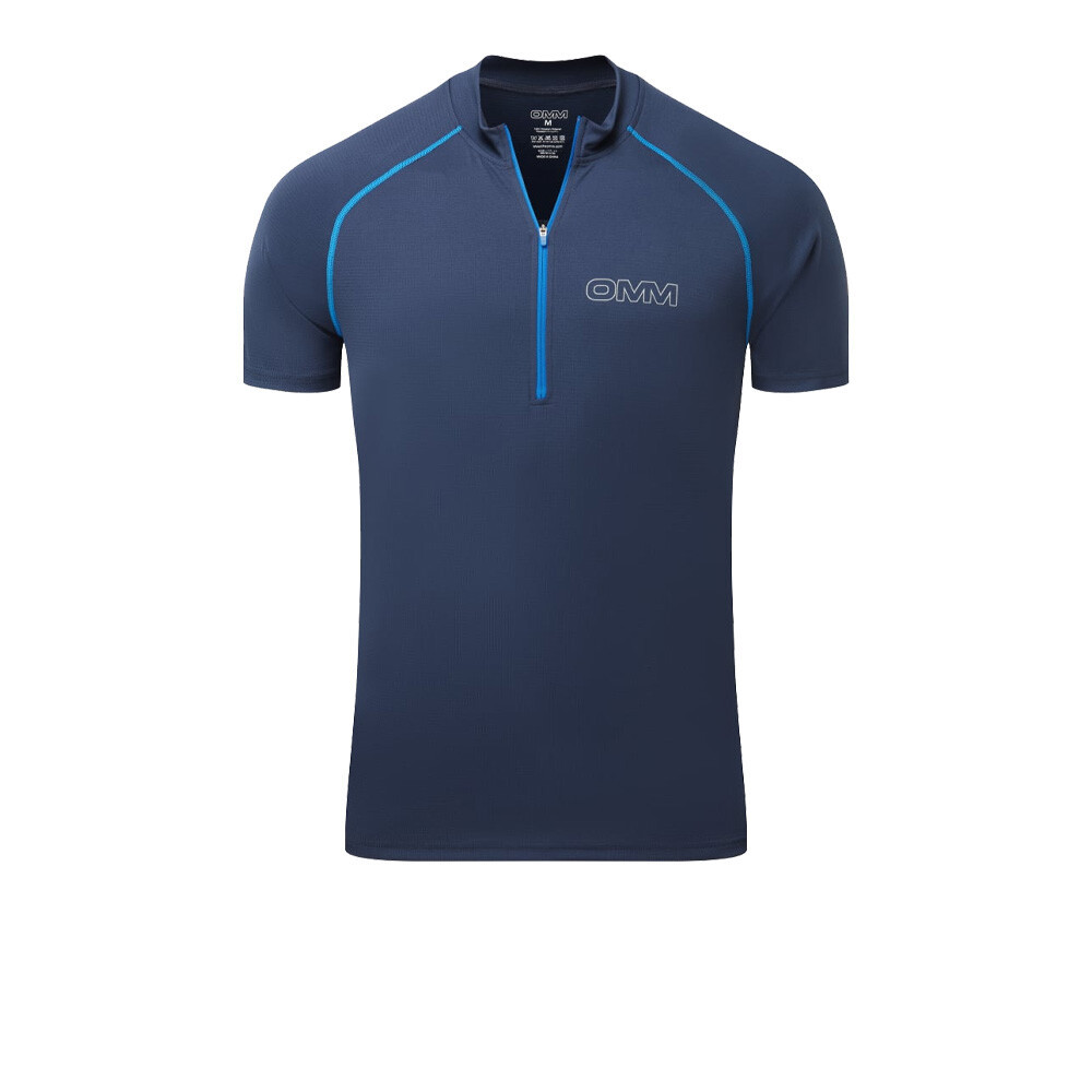 OMM Bearing Zip Neck Men's T-Shirt | Navy