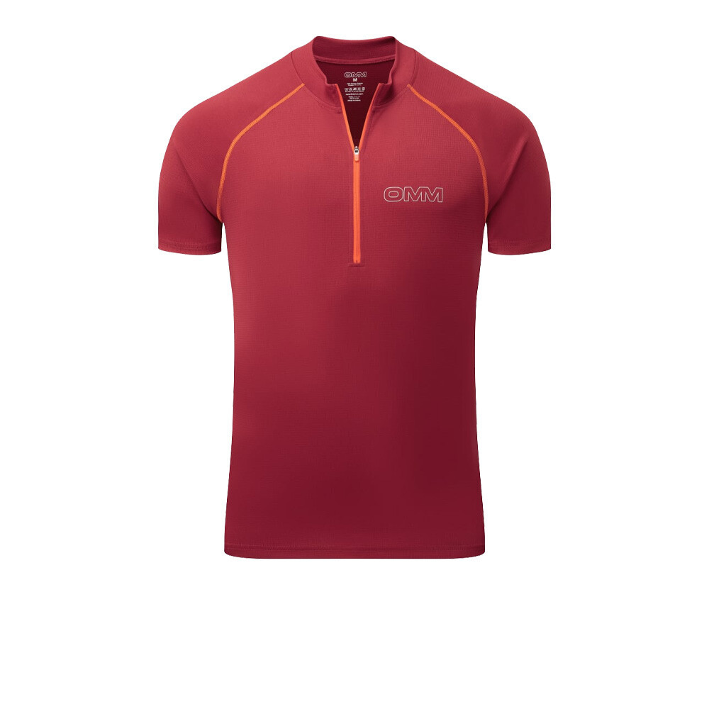 OMM Bearing Zip Neck Men's T-Shirt | Dark Red