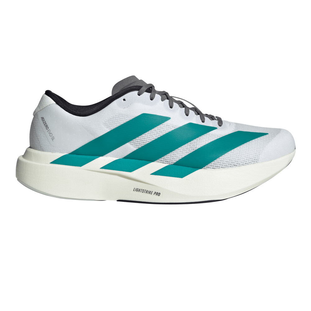 adidas Adizero Evo SL Men's Running Shoes | Cloud White/Pure Teal/Grey Four