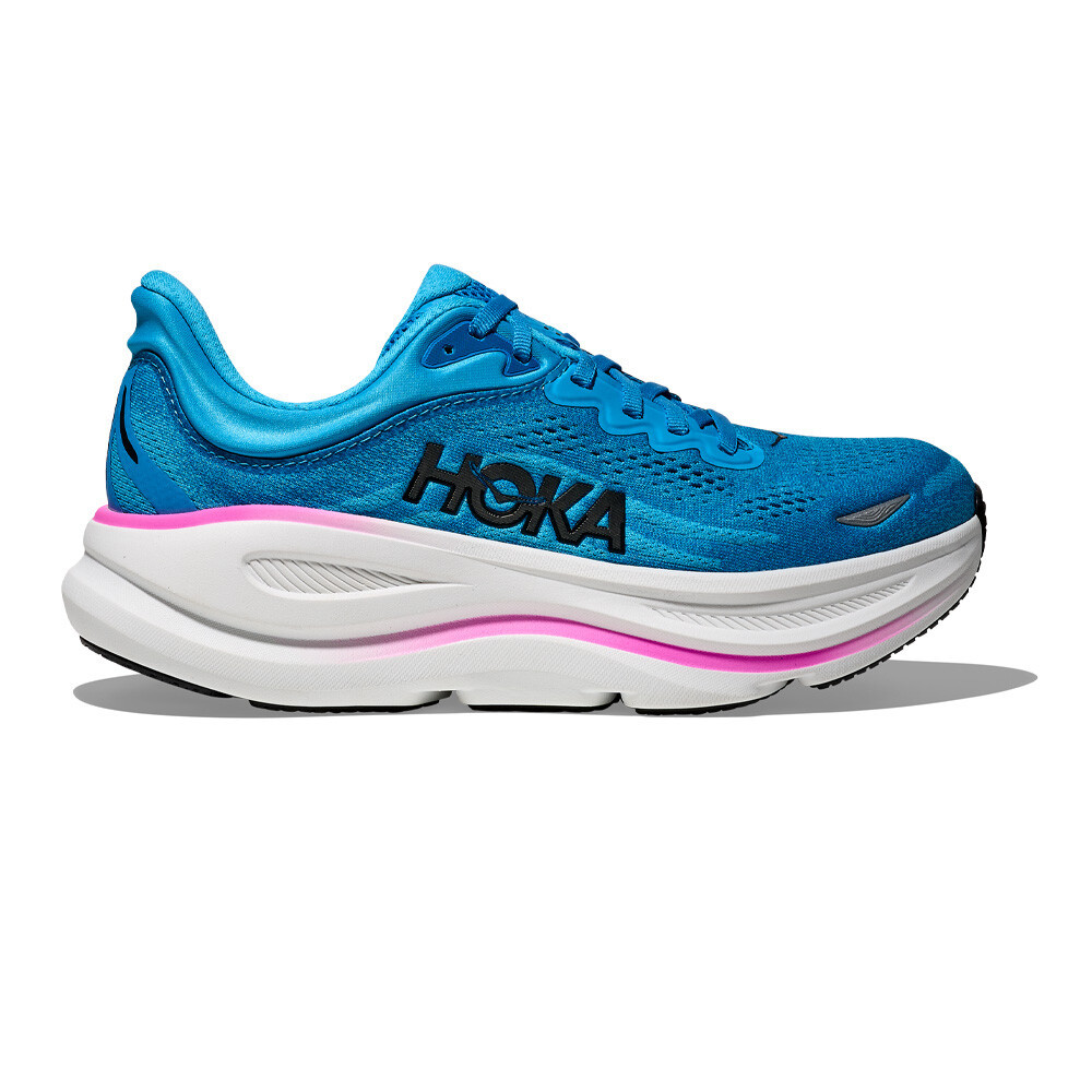 Hoka Bondi 9 Women's Running Shoes | Skyward Blue/Neon Fuchsia