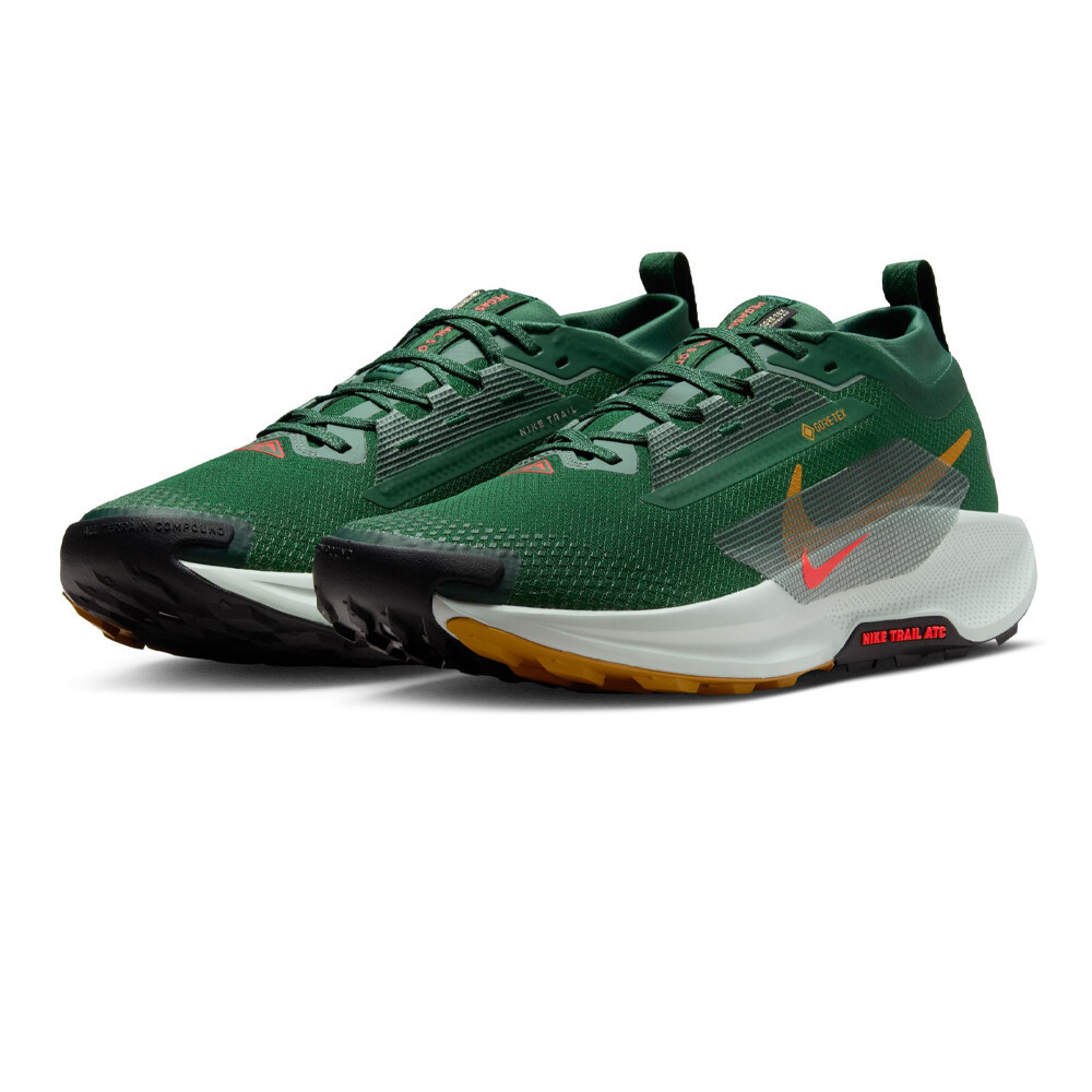 Nike ReactX Pegasus Trail 5 GORE-TEX Men's Trail Running Shoes | Fir/Bright Crimson/Clay Green