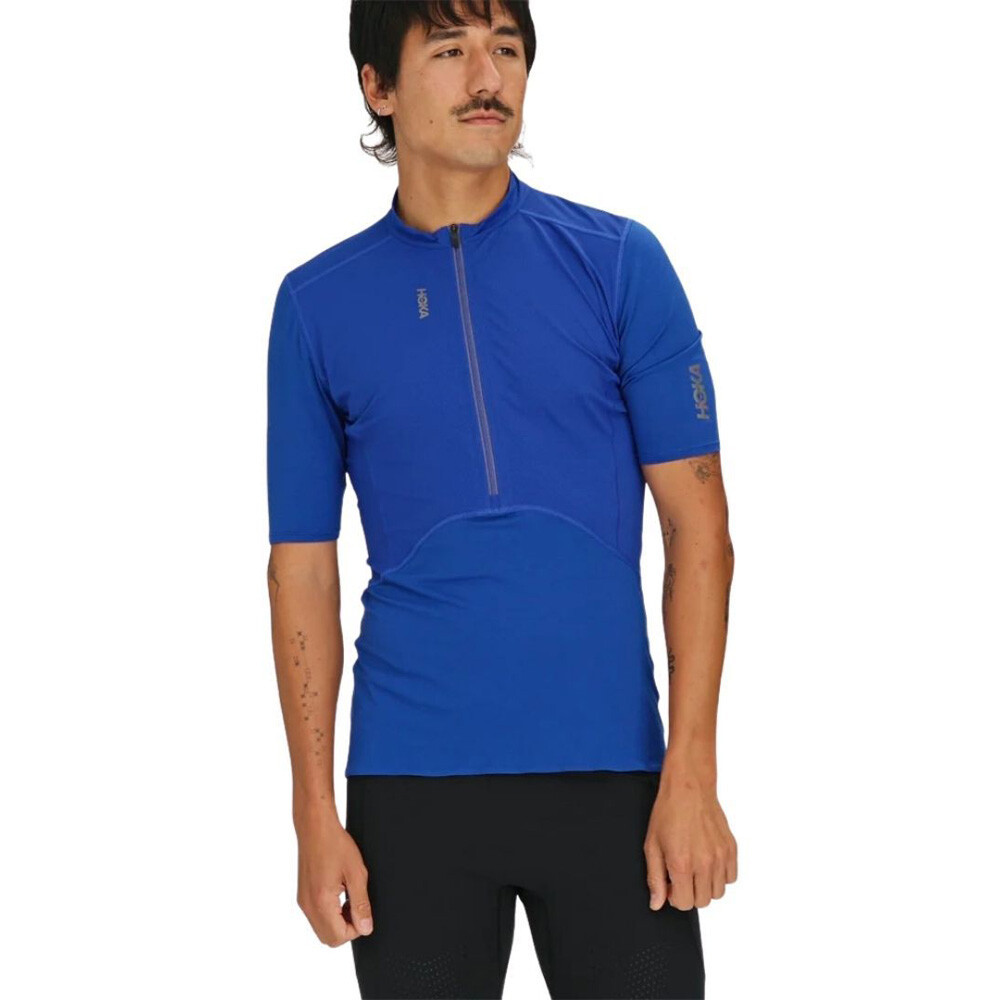 Hoka Skybreeze Half Zip Men's T-Shirt | Ultramarine