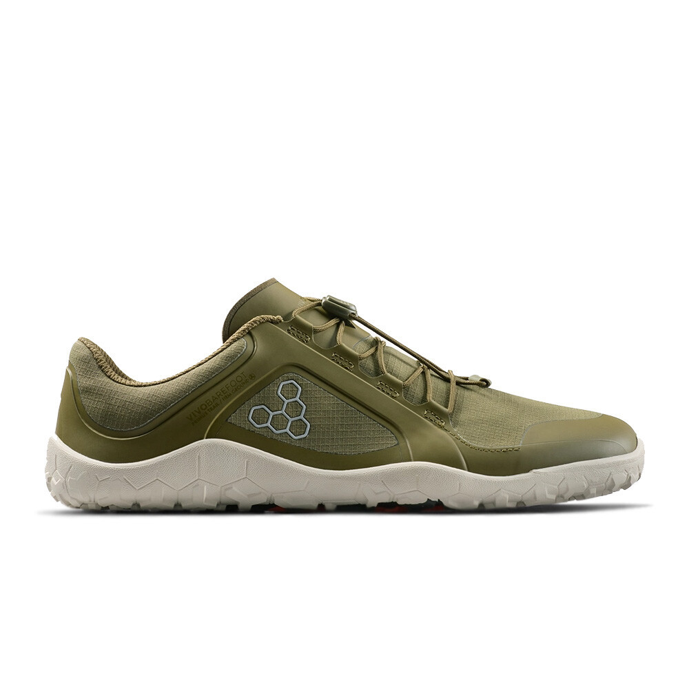 VivoBarefoot Primus Trail III All Weather FG Men's Trail Running Shoes | Dark Olive/White