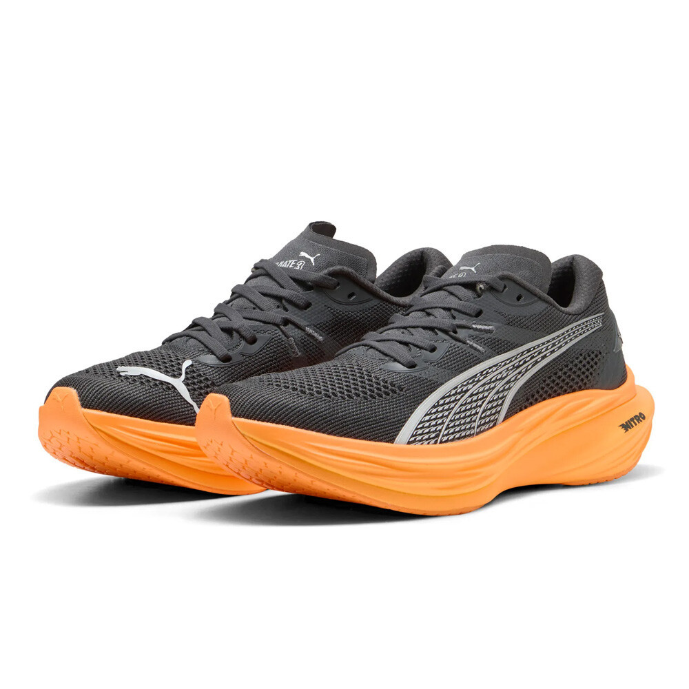 Puma Deviate Nitro 3 Men's Running Shoes | Dusky Grey/Heat Fire